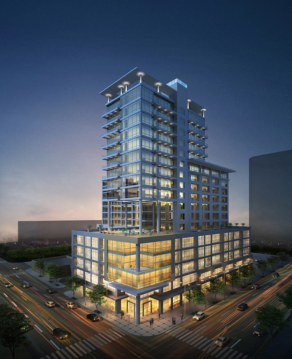 Humphreys Partners Architects 8th And Lincoln Rendering Night