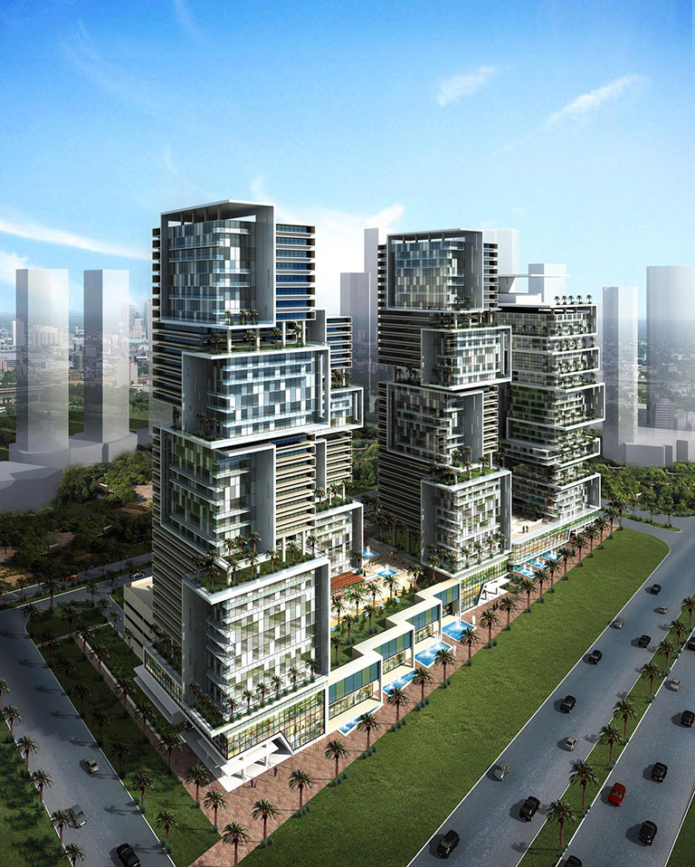 Humphreys Partners Architects 4 Towers Residential Rendering Day